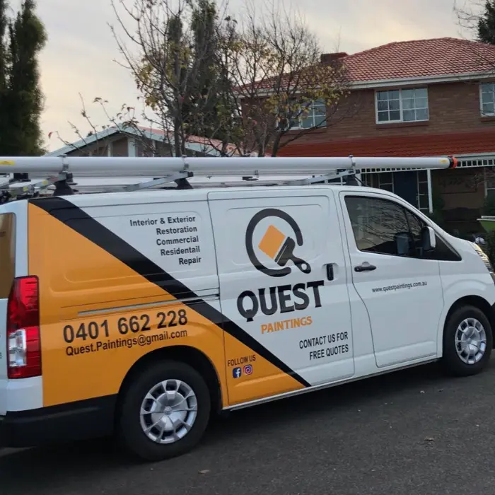 Quest Paintings - a house painters in Melbourne service van.